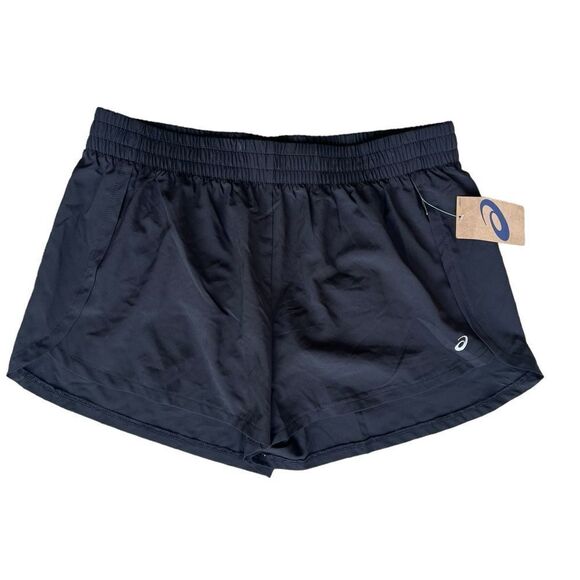 NWT ASICS WOMENS RUNNING SHORTS BLACK BUILT IN LINER WOMENS SIZE XL - Picture 4 of 10